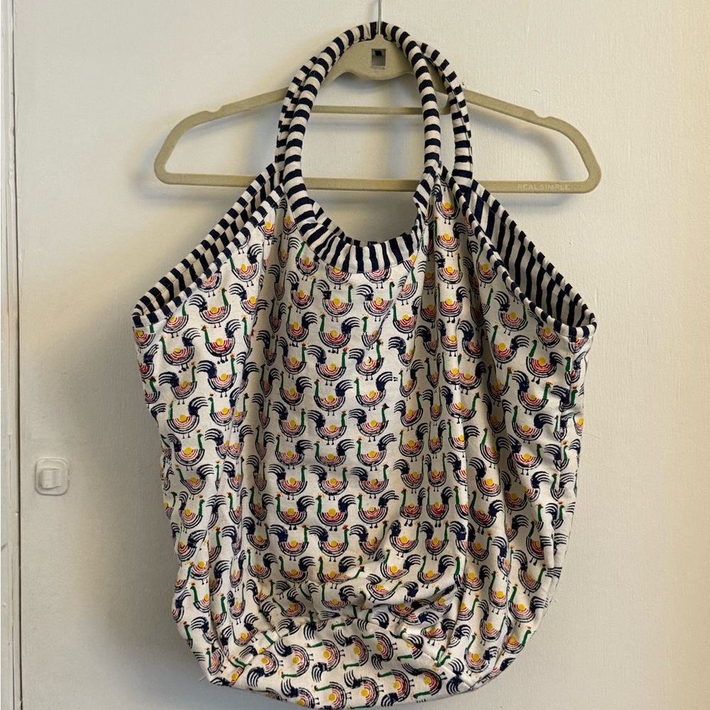 Roberta Roller Rabbit Black and White Tote Bag with Striking Patterns